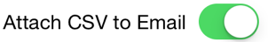 Toggle on/off switch for CSV data